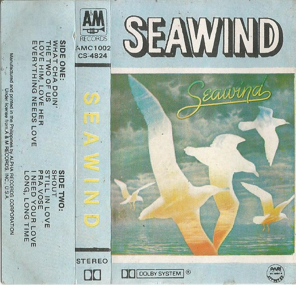 Seawind Cassette tape cover, featuring a painting of seagulls.